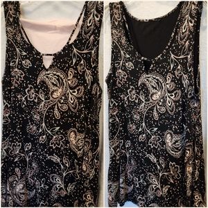 Paisley Print Tank Top • Lite Weight • Very Soft • 1X